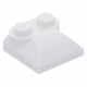 LEGO kocka 2x2 tetején kettő bütyökkel és ívelt résszel, fehér (47457)